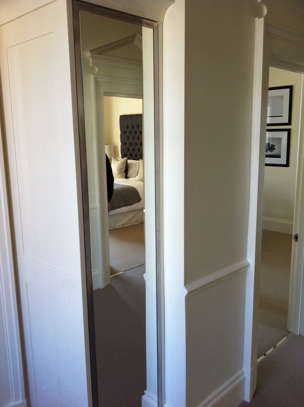 Full-length wardrobe mirror fitted in Aldgate home