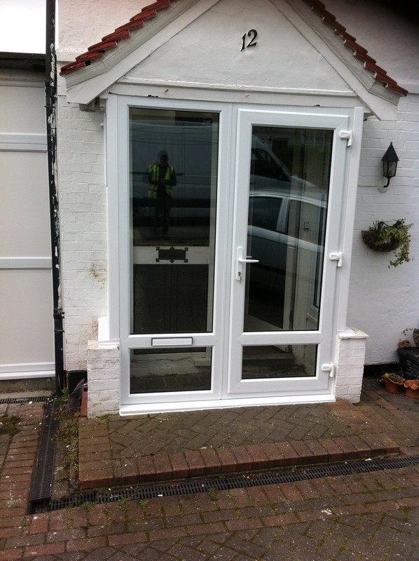 uPVC French doors fitted as front entrance in Aldgate